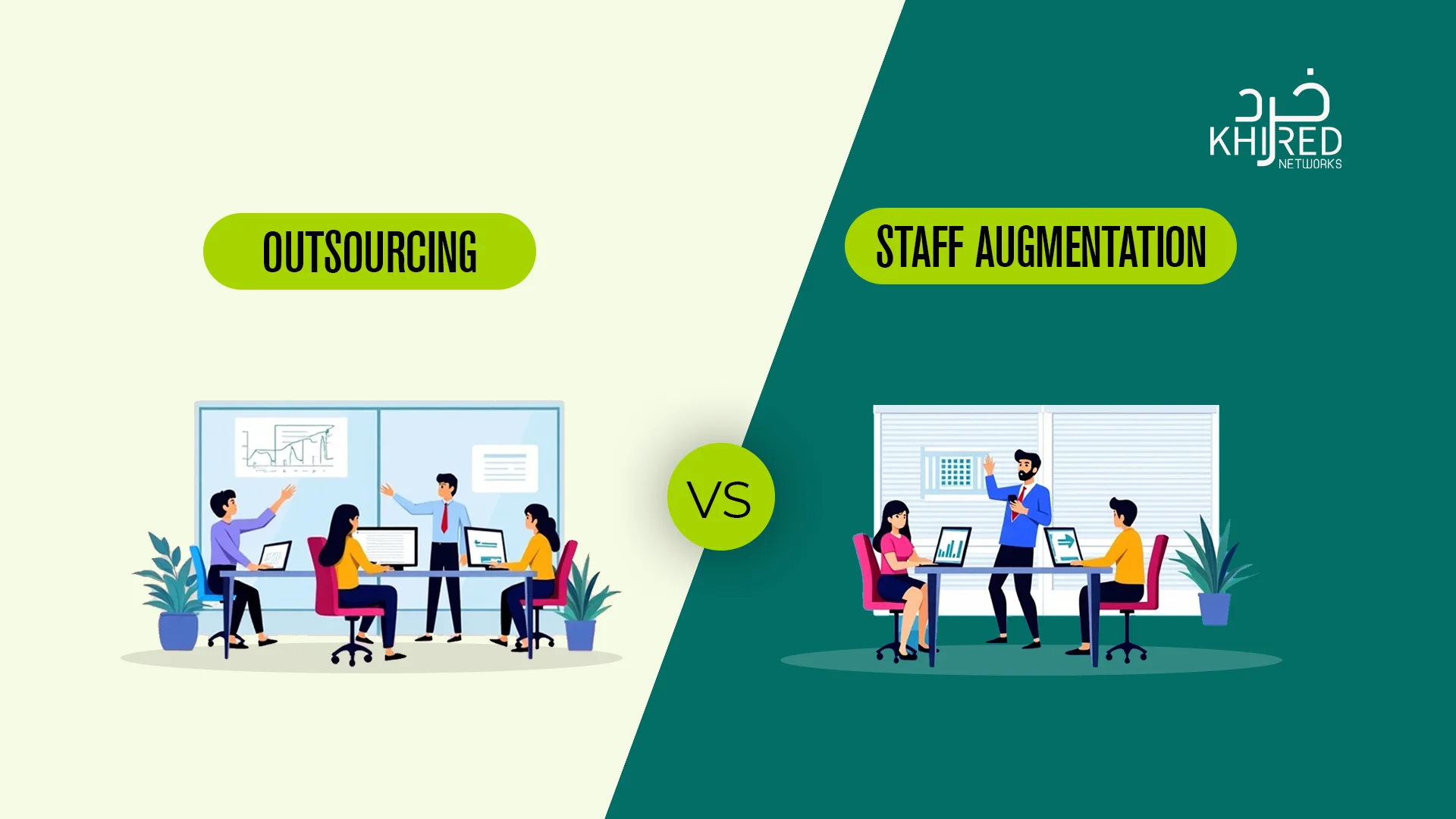 Staff Augmentation vs Outsourcing - Key Differences in 2025